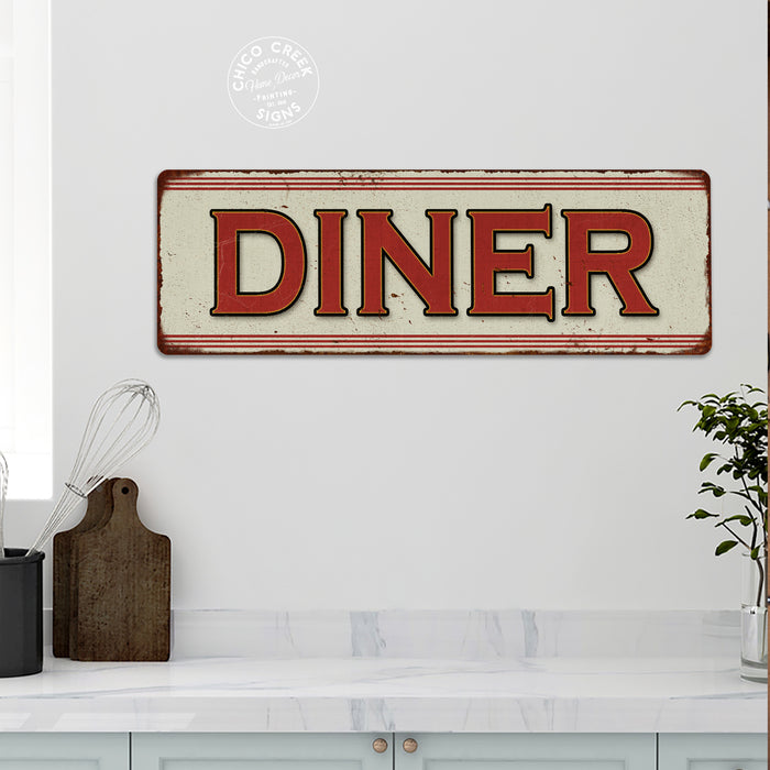 Diner Restaurant Diner Food Vintage Look Metal Sign