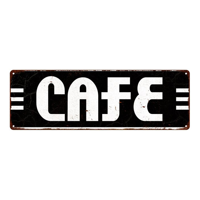 Café Restaurant Diner Food Vintage Look Metal Sign 6x18 106180069009