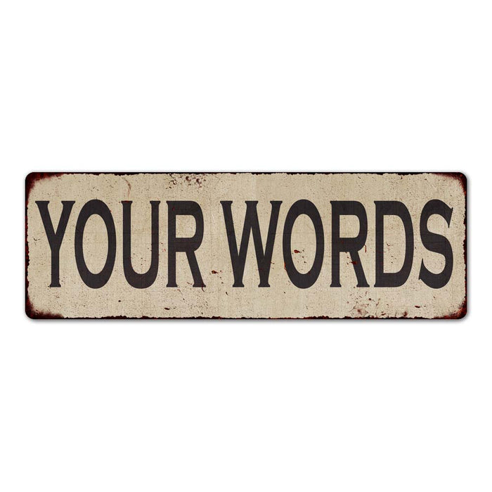Grocery Vintage Look Home Decor Farmhouse Metal Sign