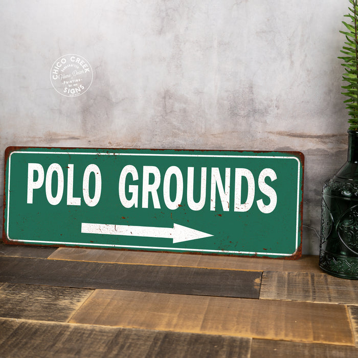 Polo Grounds Vintage Look Ballpark Baseball Metal Sign 106180073003