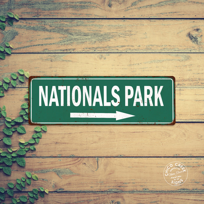 Nationals Park Vintage Look Ballpark Baseball Metal Sign 106180073007