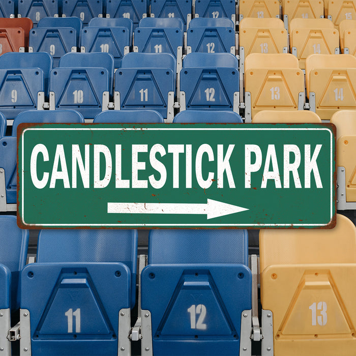 Candlestick Park Vintage Look Ballpark Baseball Metal Sign