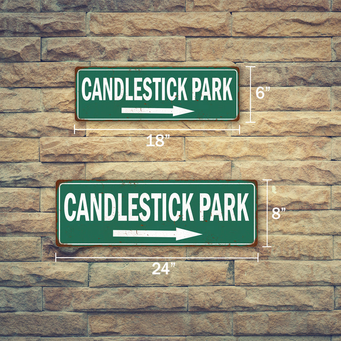 Candlestick Park Vintage Look Ballpark Baseball Metal Sign