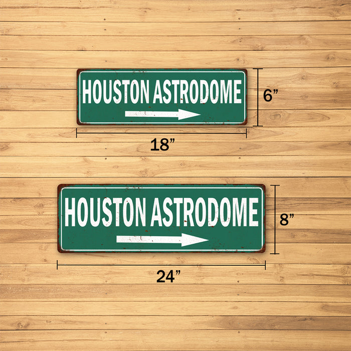Houston Astrodome Vintage Look Ballpark Baseball Metal Sign