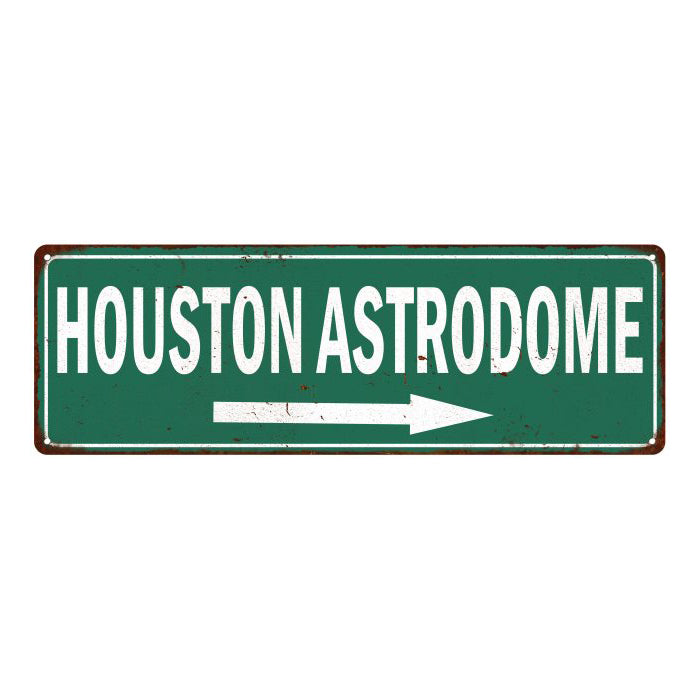 Houston Astrodome Vintage Look Ballpark Baseball Metal Sign 6x18 106180073017