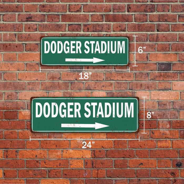 Dodger Stadium Vintage Look Ballpark Baseball Metal Sign