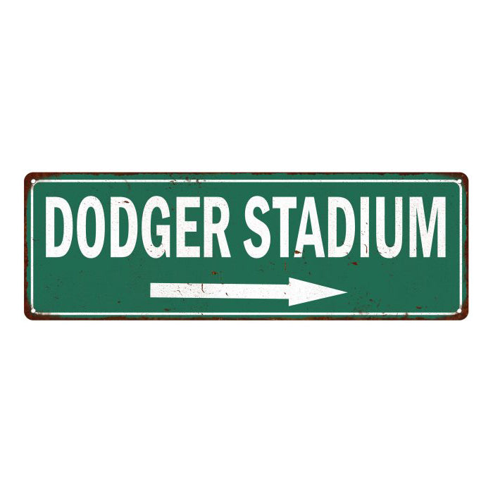 Dodger Stadium Vintage Look Ballpark Baseball Metal Sign 6x18 106180073025