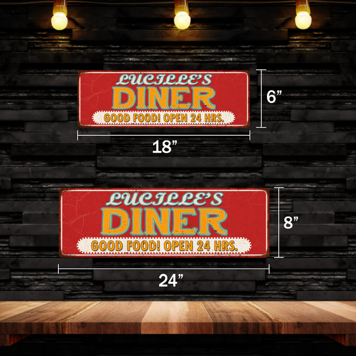 Personalized Diner Retro Style Vintage Metal Sign 106180077001