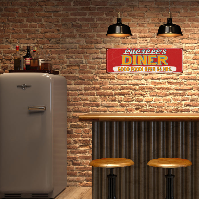 Personalized Diner Retro Style Vintage Metal Sign 106180077001
