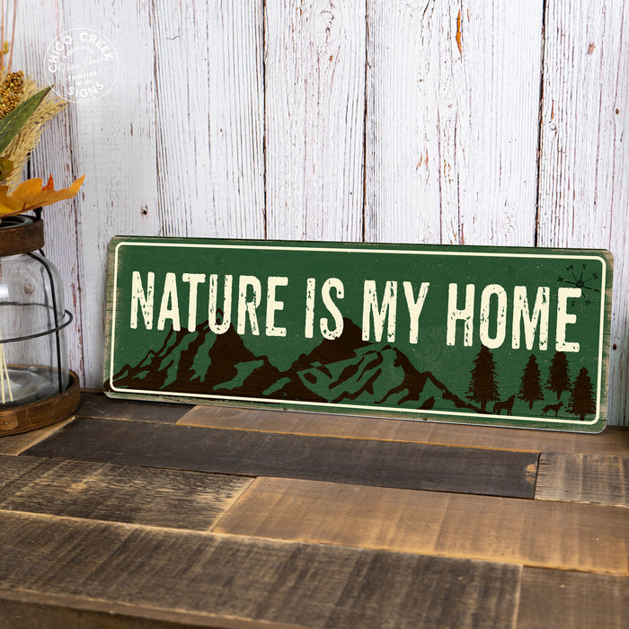 Nature Is My Home Camping Outdoors Metal Sign Gift 106180091023