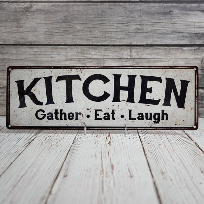 Kitchen Vintage Look Rustic 6x18 Metal Sign Chic Retro