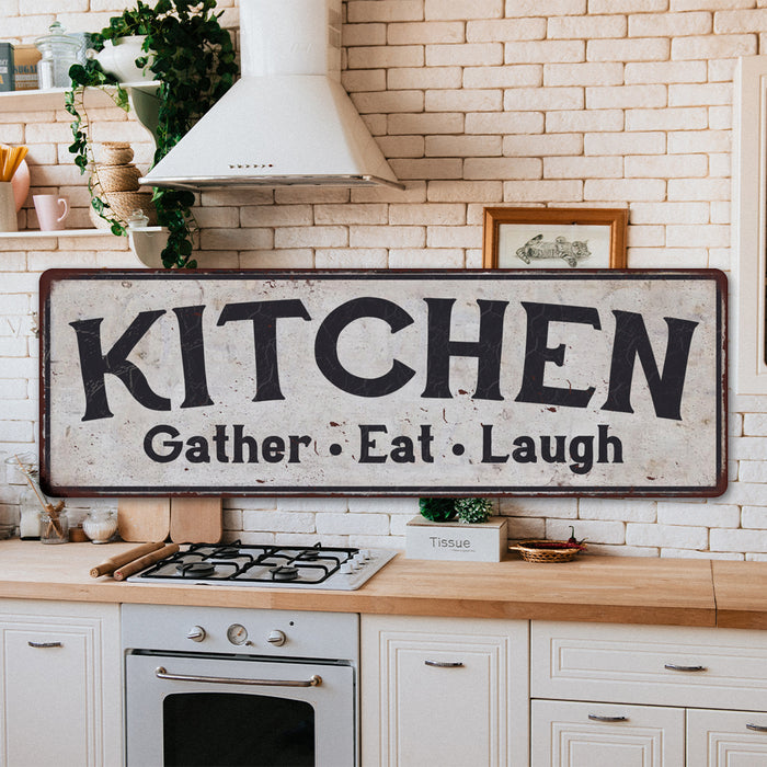 Kitchen Vintage Look Rustic 6x18 Metal Sign Chic Retro