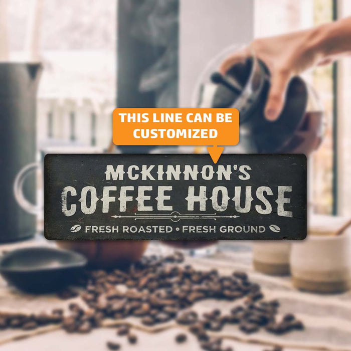 Personalized Coffee House Metal Sign 106180093001
