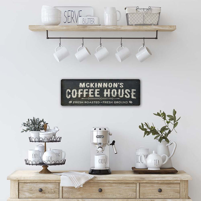 Personalized Coffee House Metal Sign 106180093001