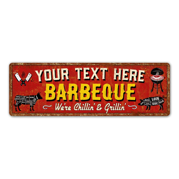 Personalized Name BBQ Custom Metal Sign 106180096001