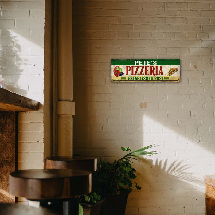 Personalized Name Pizzeria Custom Metal Sign 106180097001