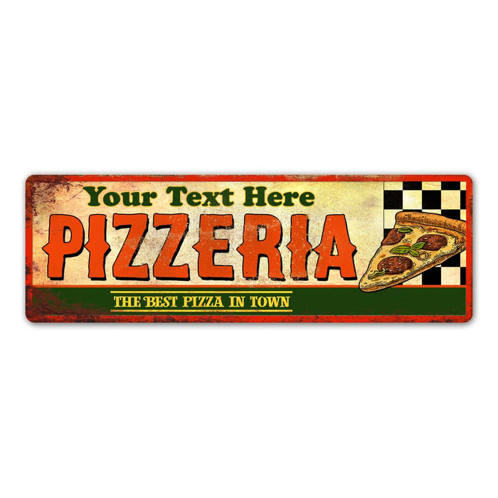 Personalized Name Pizzeria Best Pizza In Town Metal Sign Wall Decor Gift Kitchen Decor Chef Gift 106180098001