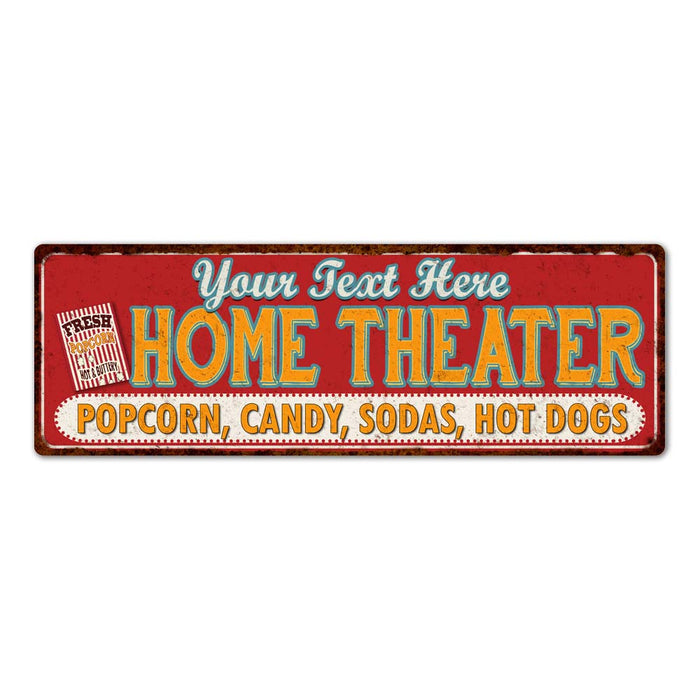 Personalized Home Theather Metal Sign 106180100001