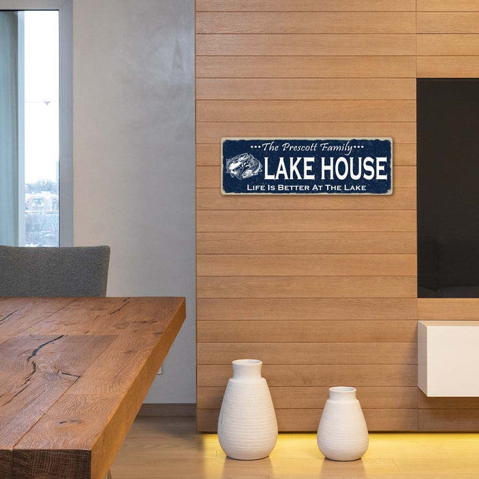 Personalized Name Lake House Metal Sign 106180101001
