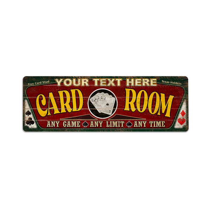Personalized Card Room Sign Family Rec Room Boad Game Poker Rummy Blackjack Gift 106182002005