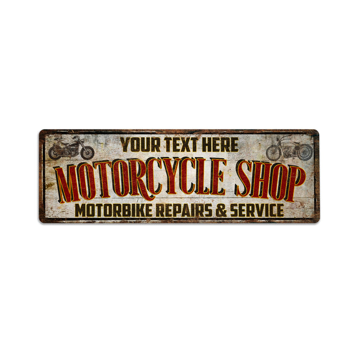 Personalized Motorcycle Shop Garage Sign Mechanic Repair Motorbike 106182002008