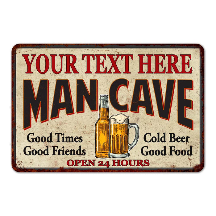 Personalized Man Cave Metal Sign Wall Decor Gift Sign 108120011001
