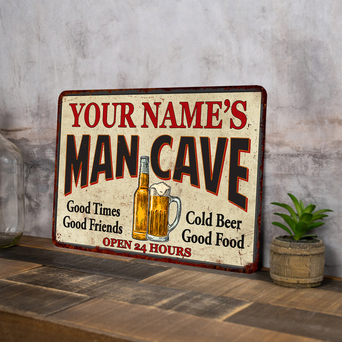 Personalized Man Cave Metal Sign Wall Decor Gift Sign 108120011001