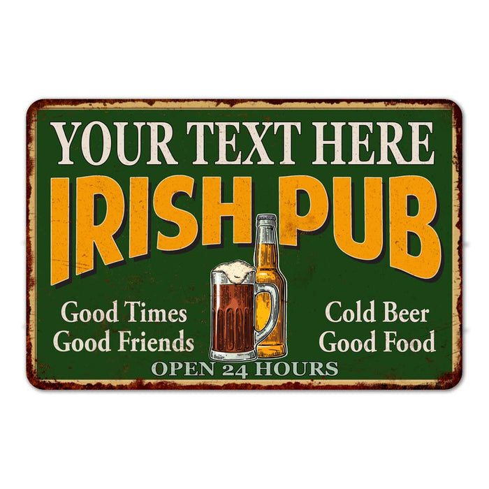 Personalized Irish Pub Beer Metal Sign Bar Wall Decor 108120013001