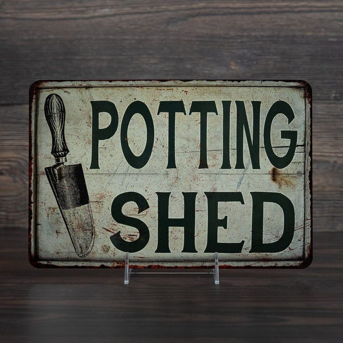 Potting Shed Vintage Look Garden Chic Metal Sign 108120020045