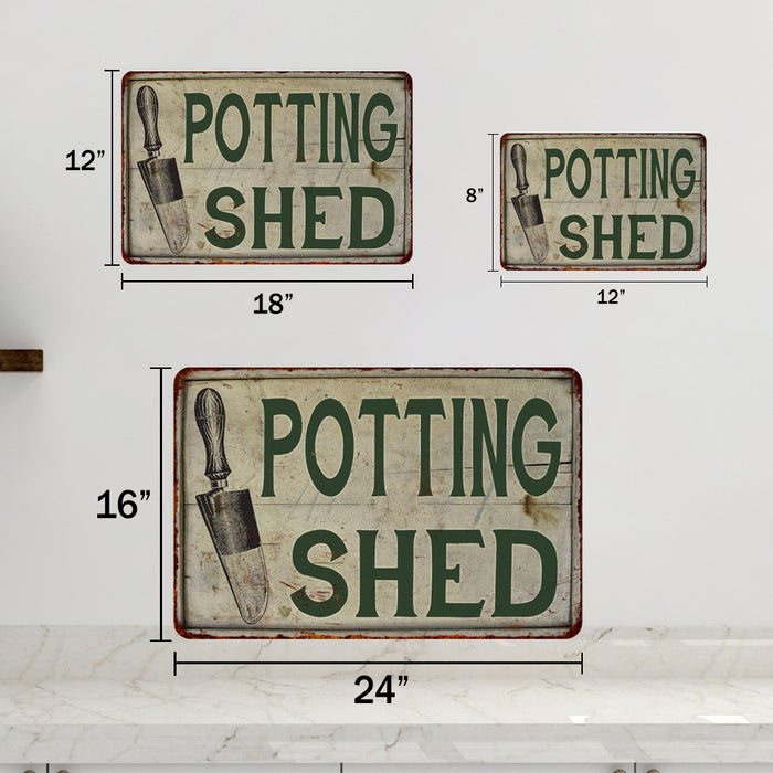 Potting Shed Vintage Look Garden Chic Metal Sign 108120020045