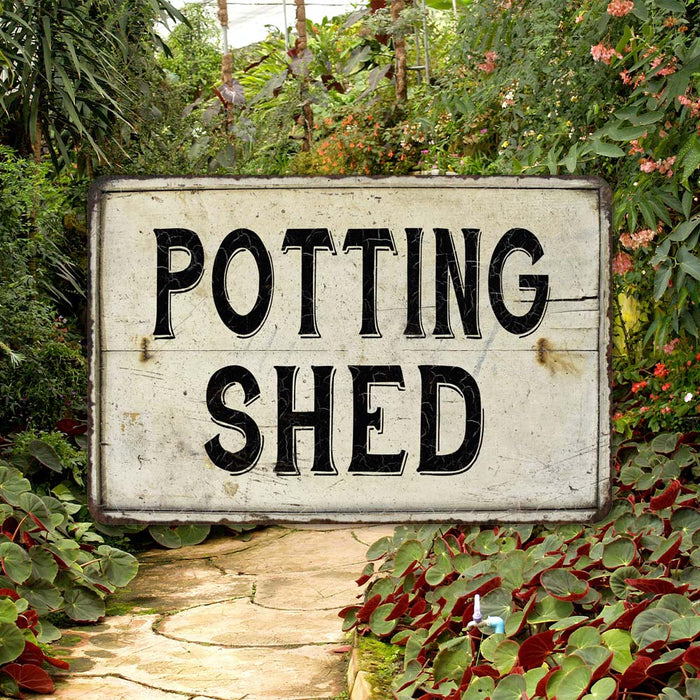 Potting Shed Vintage Look Chic Distressed 108120020139