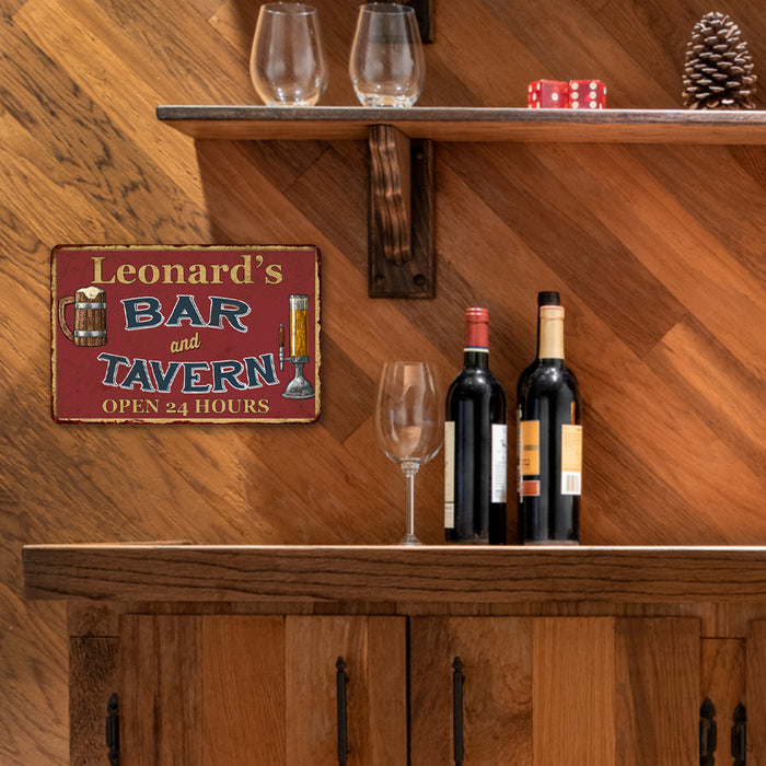 Personalized Green Bar & Tavern Rustic Sign Decor Wall 108120046001