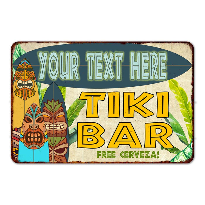 Personalized TIKI BAR Island Metal Sign Wall Decor Gift 108120058001
