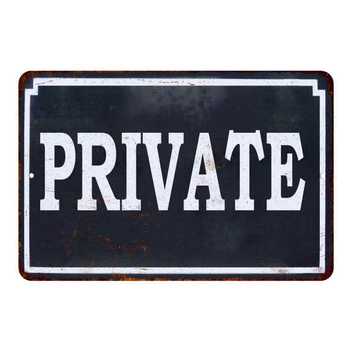 Private Game Refuge Sign Vintage Wall Décor Signs Art Decorations Tin Gift