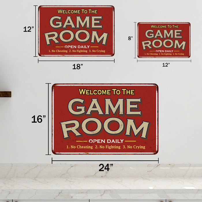 Game Room Vintage Metal Sign