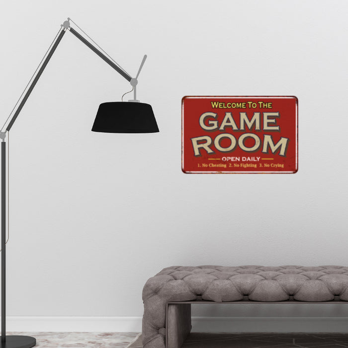 Game Room Vintage Metal Sign