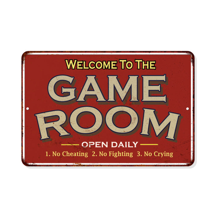 Game Room Vintage Metal Sign