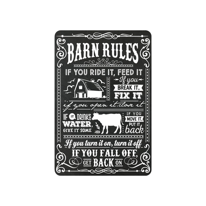 Barn Rules Sign