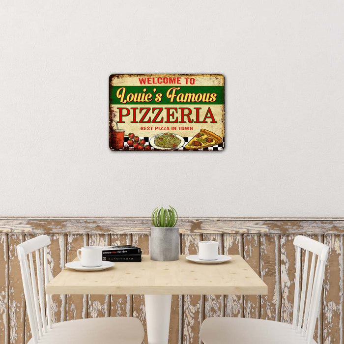 Personalized Name Pizzeria Custom Metal Sign Wall Decor 108120077001