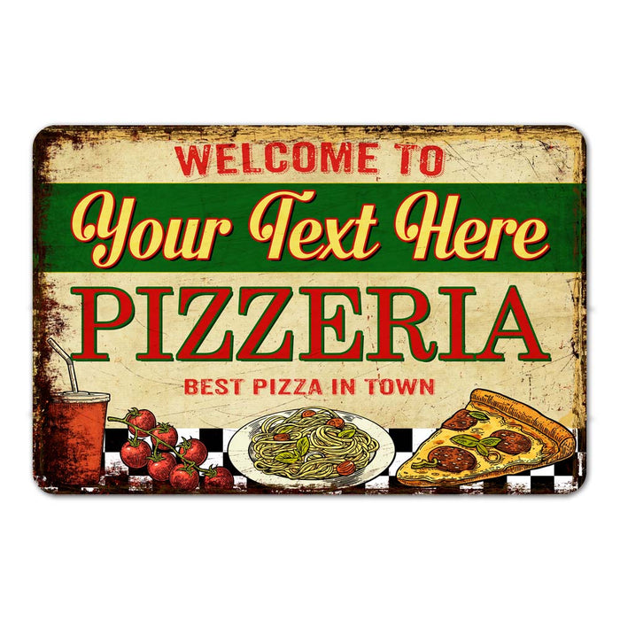 Personalized Name Pizzeria Custom Metal Sign Wall Decor 108120077001
