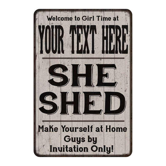 Personalized She Shed Gift Metal Sign 108120082001