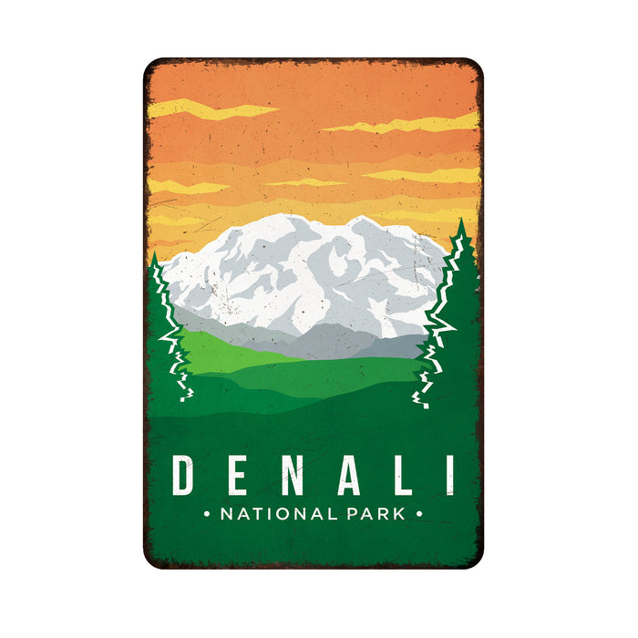 Denali National Park Sign Rustic Looking Wall Decor Cabin Decorative Signs Alaska