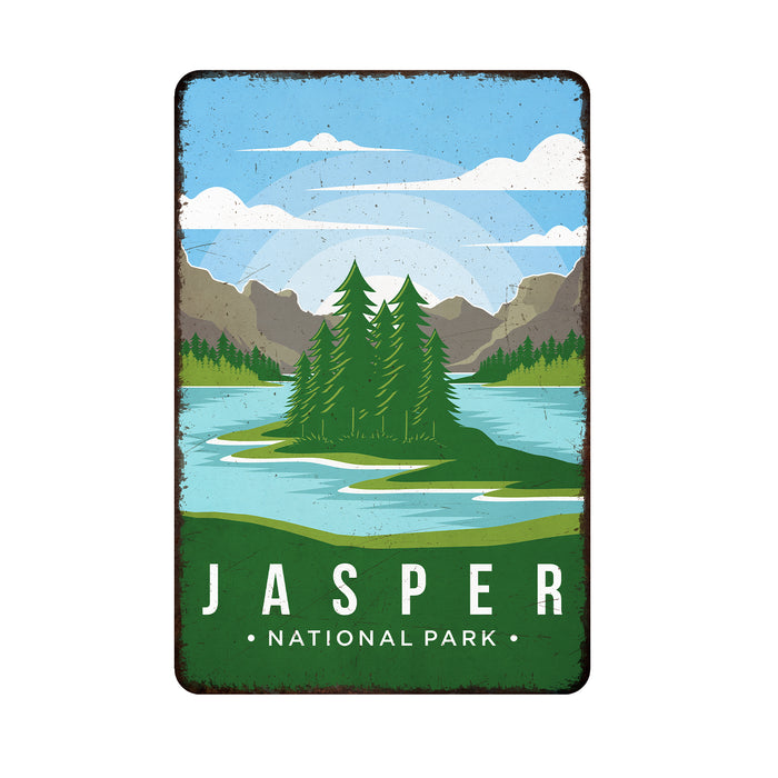 Jasper National Park Sign Rustic Looking Wall Decor Cabin Camping Alberta Canada