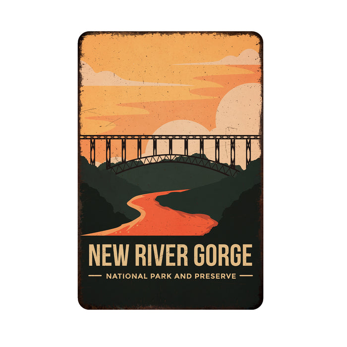New River Gorge National Park Sign Rustic Looking Wall Decor Cabin Decorative Signs West Virginia 108120086034
