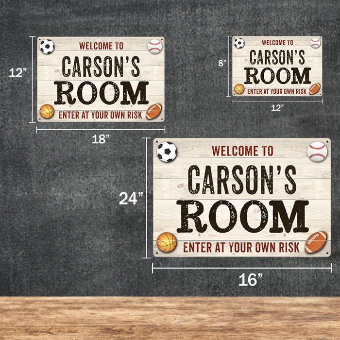 Personalized Kids Room Bedroom Sign Boy's Metal Sign 108120090001