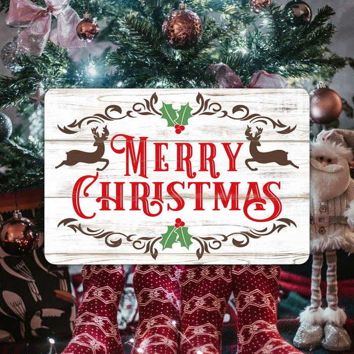 Merry Christmas Holiday Theme Christmas Winter Metal Sign 108120097002