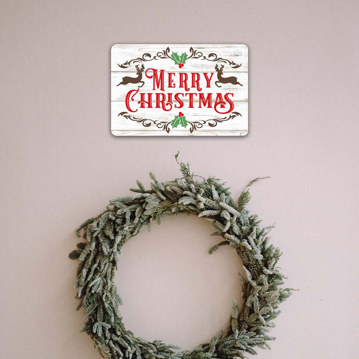 Merry Christmas Holiday Theme Christmas Winter Metal Sign 108120097002