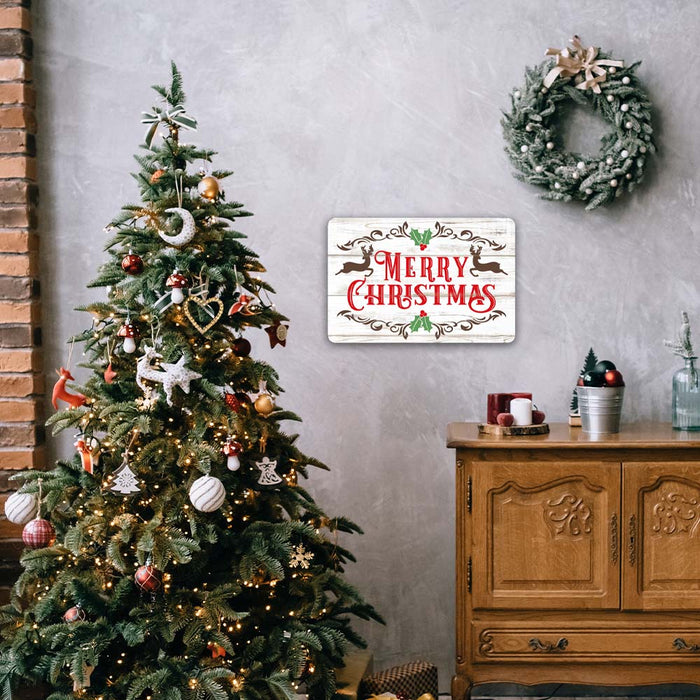 Merry Christmas Holiday Theme Christmas Winter Metal Sign 108120097002