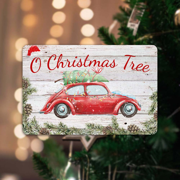 O' Christmas Tree Vintage Holiday Theme Christmas Winter Metal Sign 108120097006