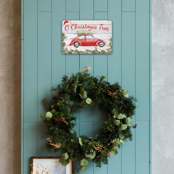 O' Christmas Tree Vintage Holiday Theme Christmas Winter Metal Sign 108120097006